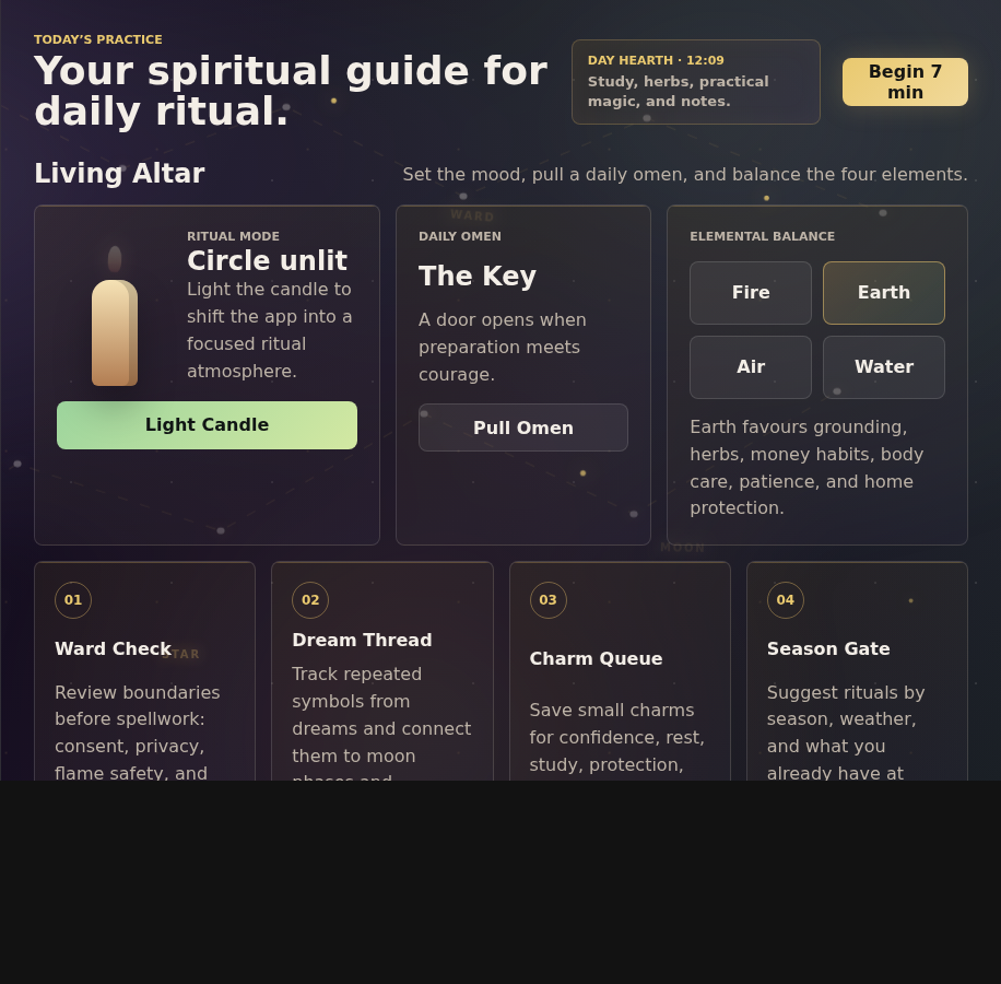 Mystora altar builder screenshot