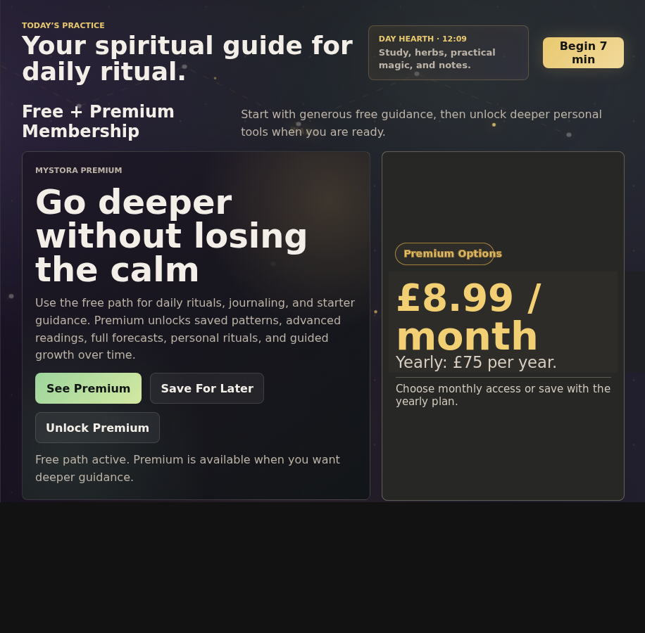 Mystora premium membership screenshot